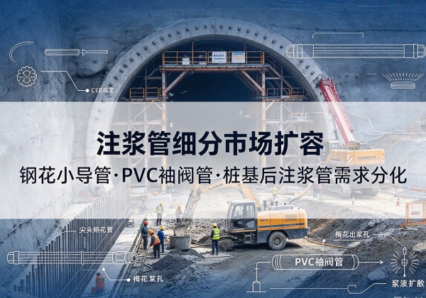 郾城注浆管细分市场扩容，隧道钢花小导管、PVC 袖阀管、桩基后注浆管需求分化